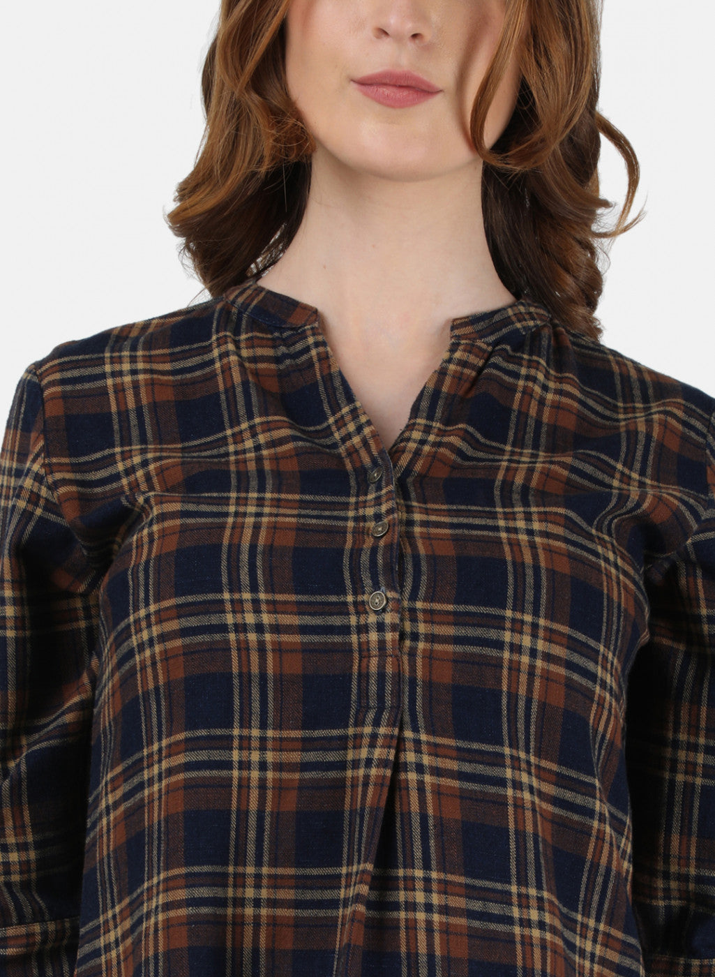 Womens Blue Check Top