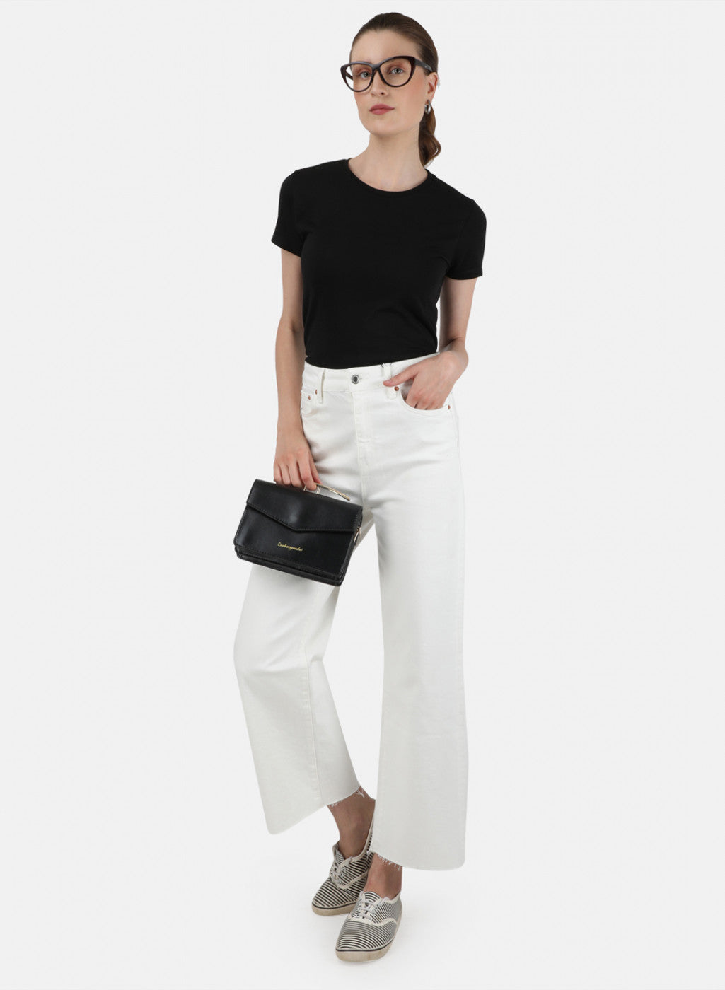 Womens Black & Grey Plain Top 2Pc Set