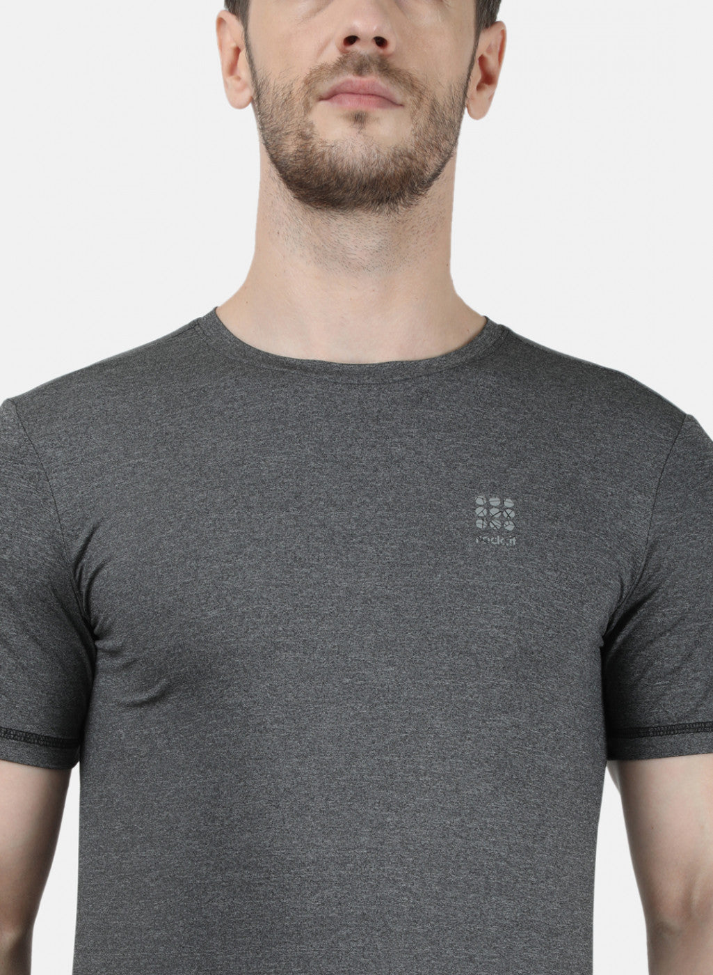 Rock.it Men Grey Plain T-Shirt