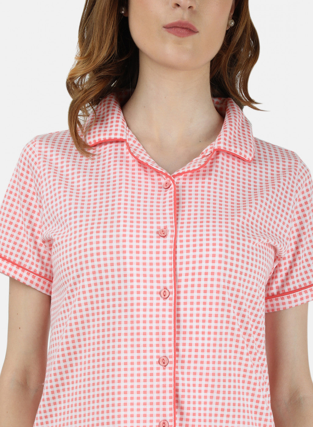 Womens White & Pink Printed Lower Set