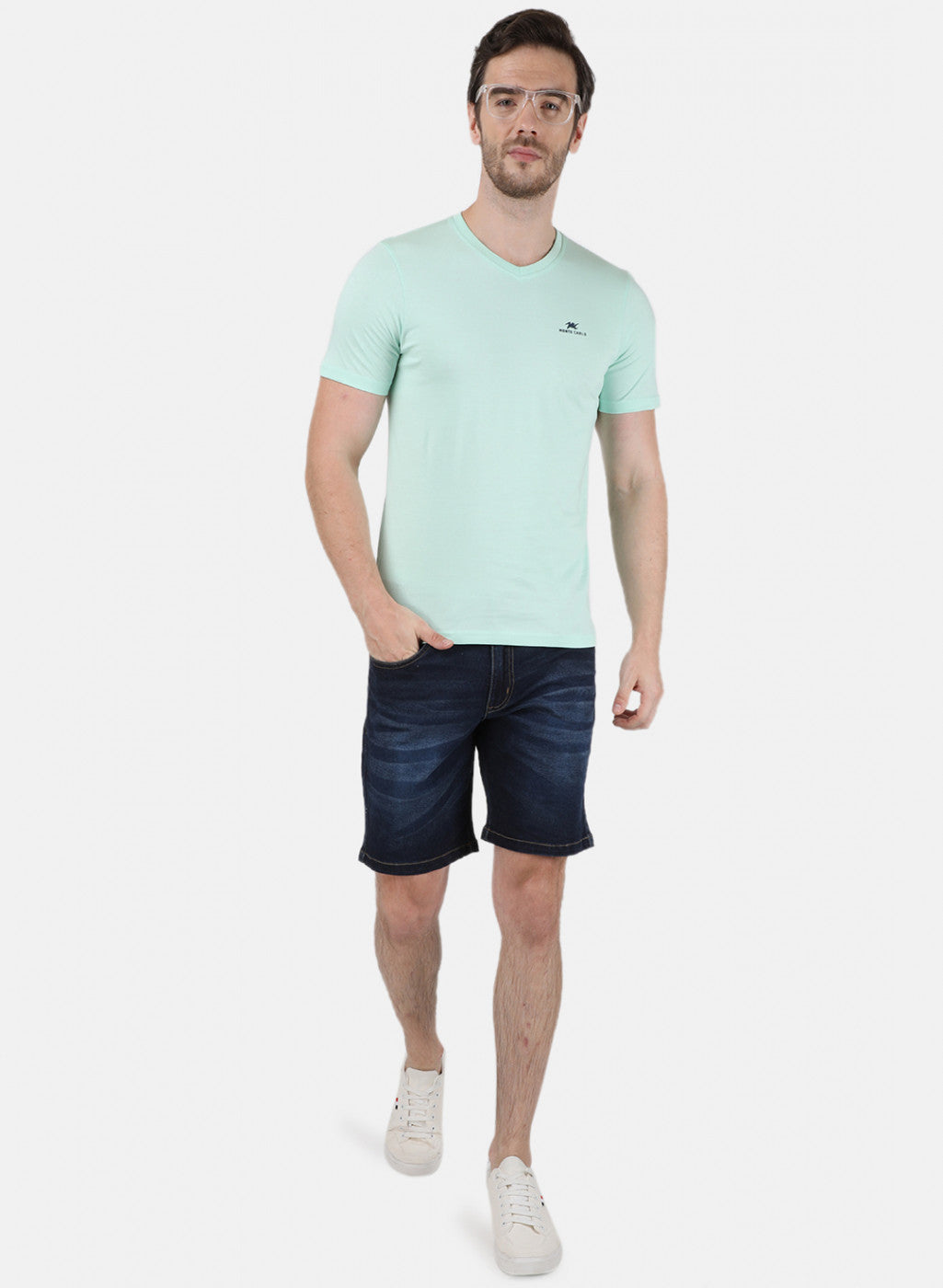 Mens Multi Color Plain T-Shirt