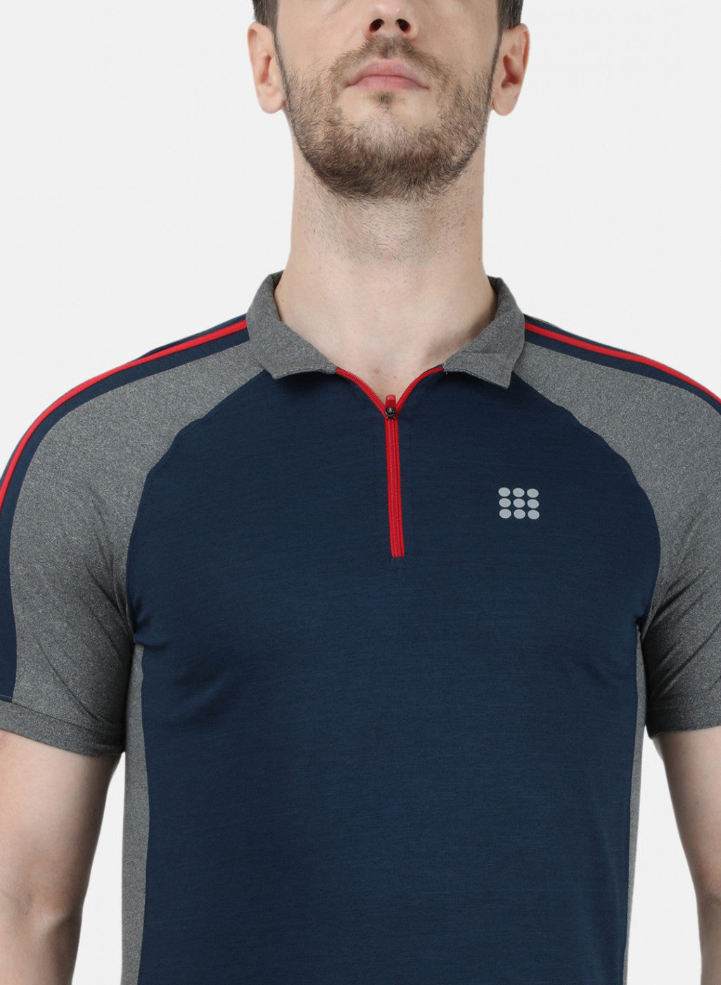 Rock.it Men Navy Blue Plain T-Shirt