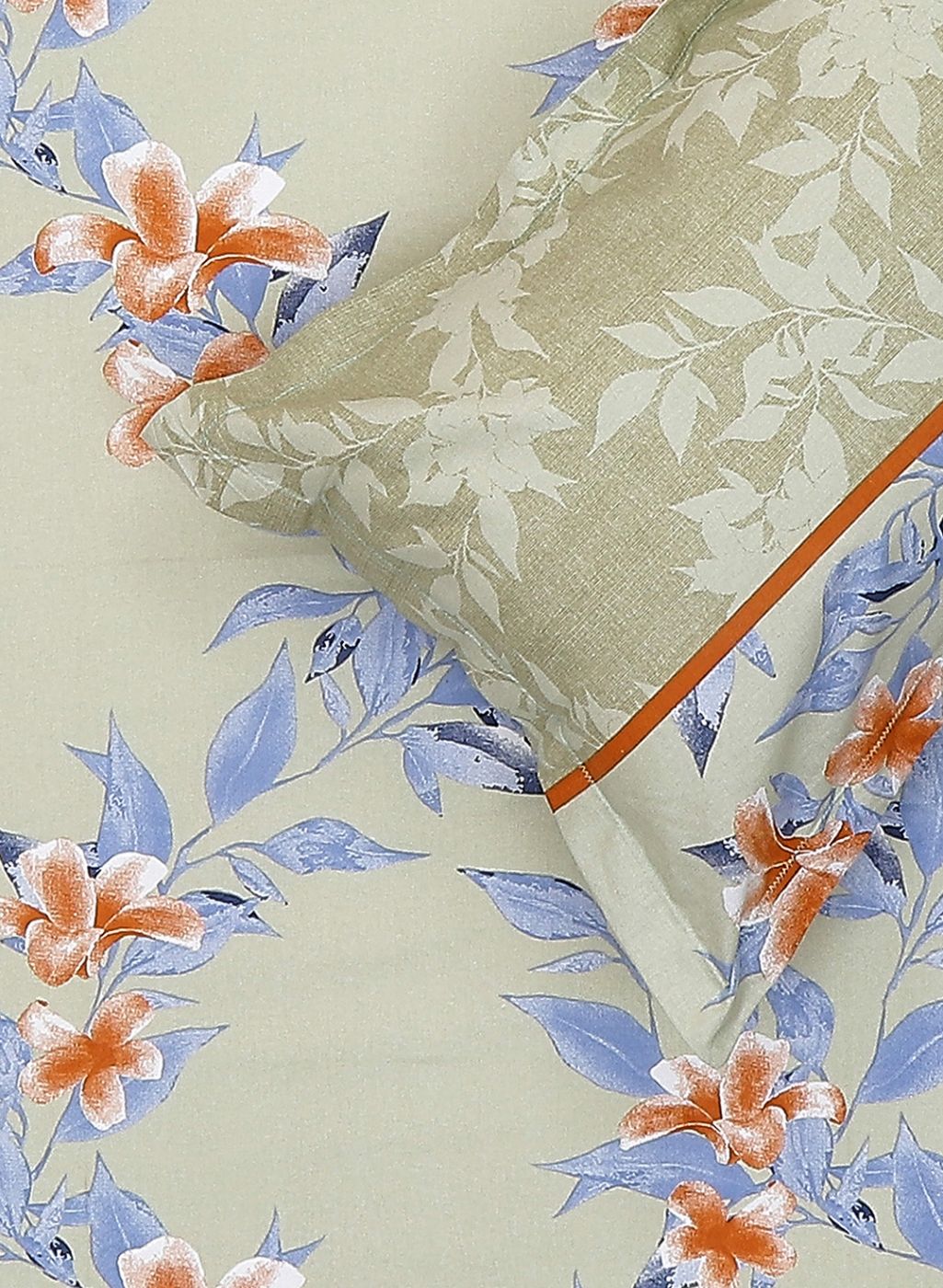 120TC Pure Cotton Queen Bedsheet with 2 Pillow Covers