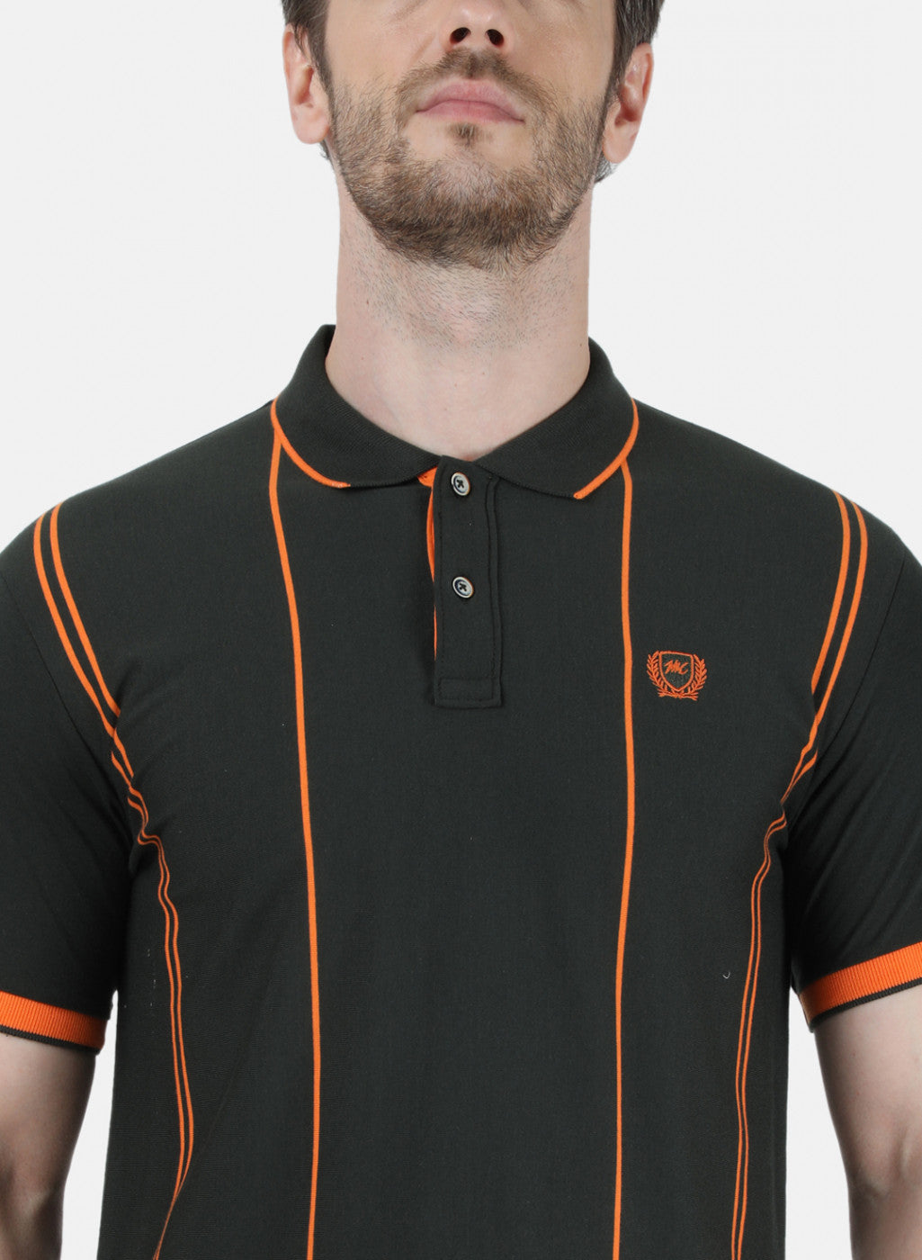 Mens Olive Stripe T-Shirt