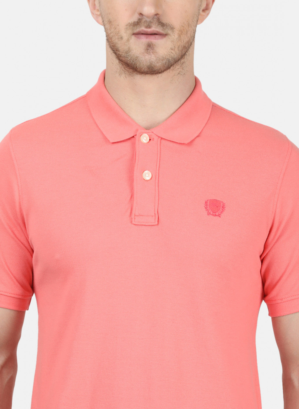 Mens Light Pink Plain T-Shirt