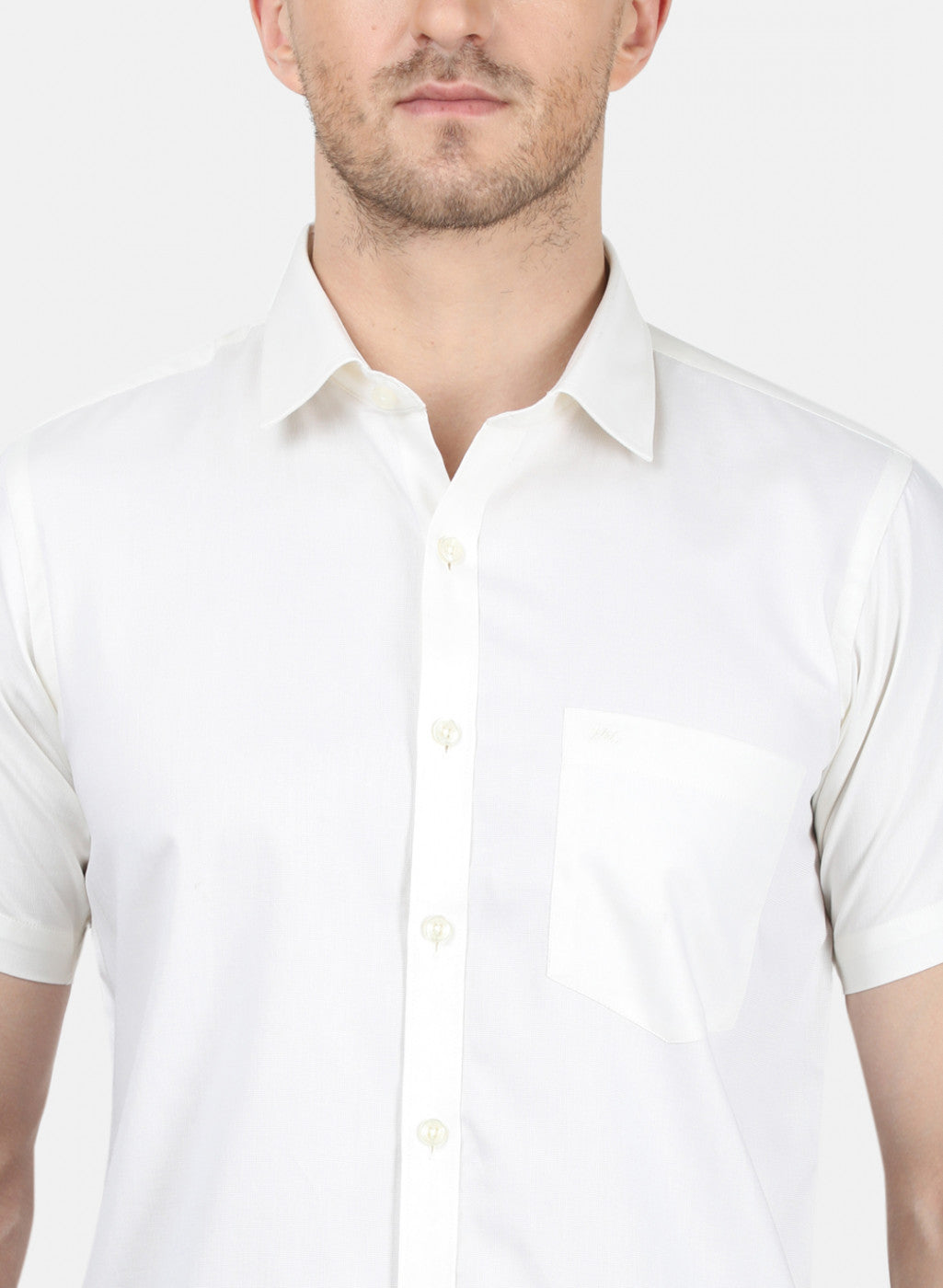 Mens Off White Printed Shirt