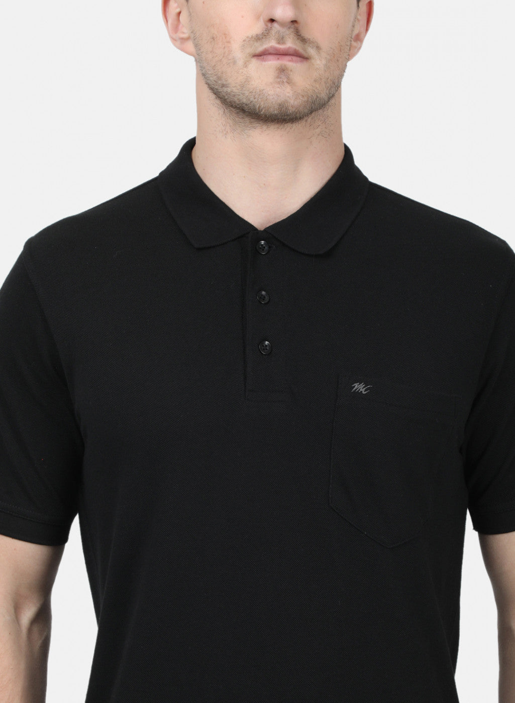 Mens Black Plain T-Shirts