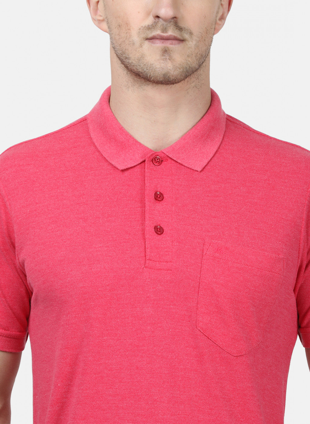 Mens Pink Plain T-Shirts