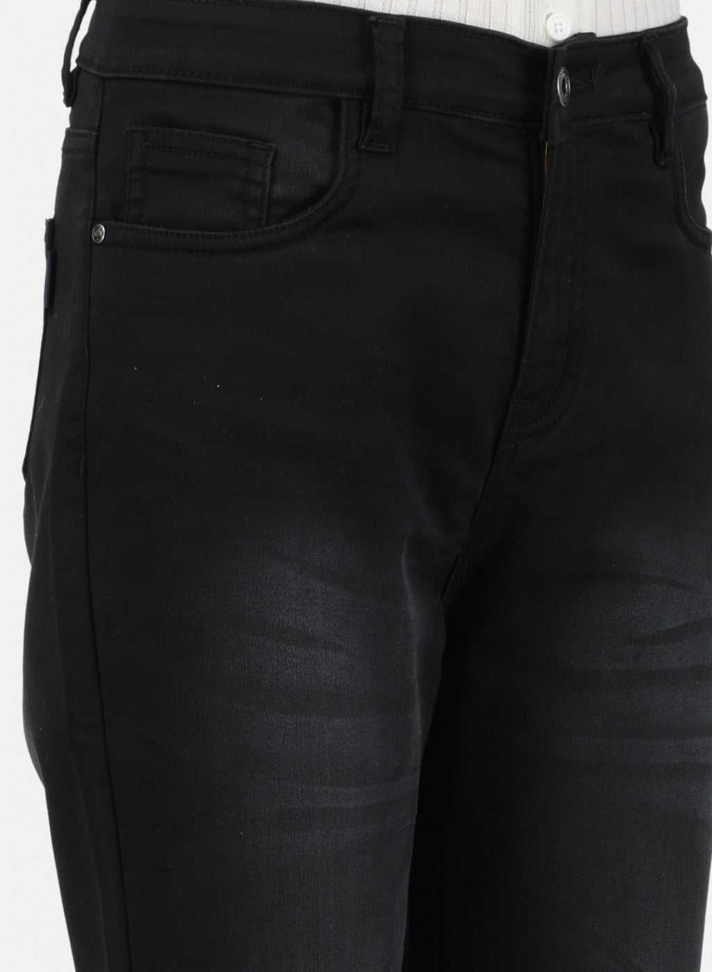 Womens Black Light Wash Denim