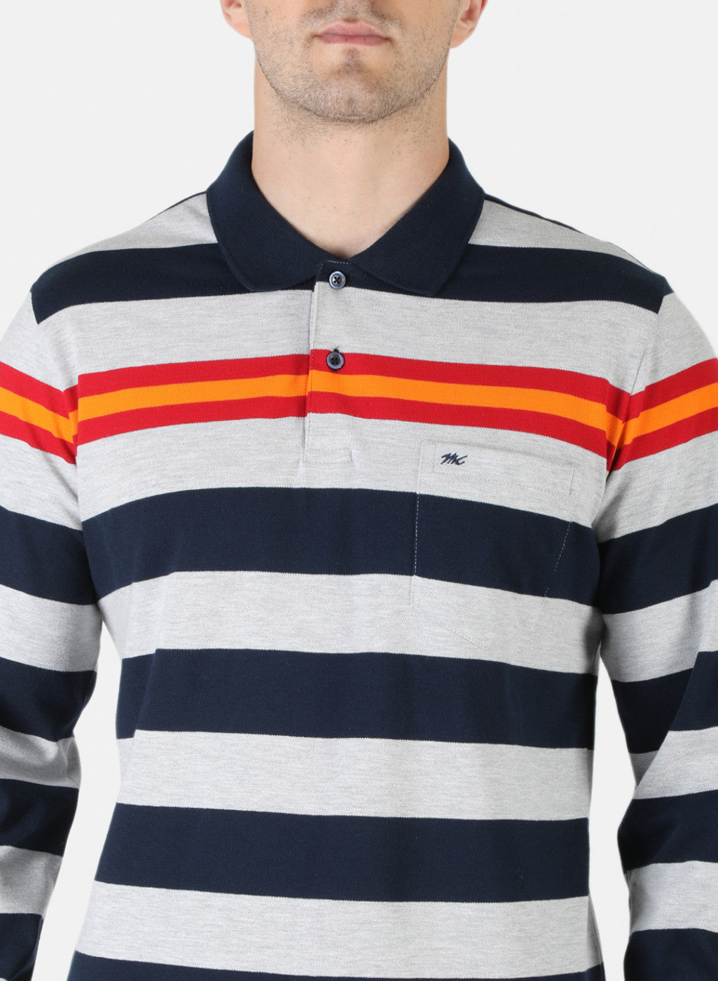 Men Blue Stripe T-Shirt