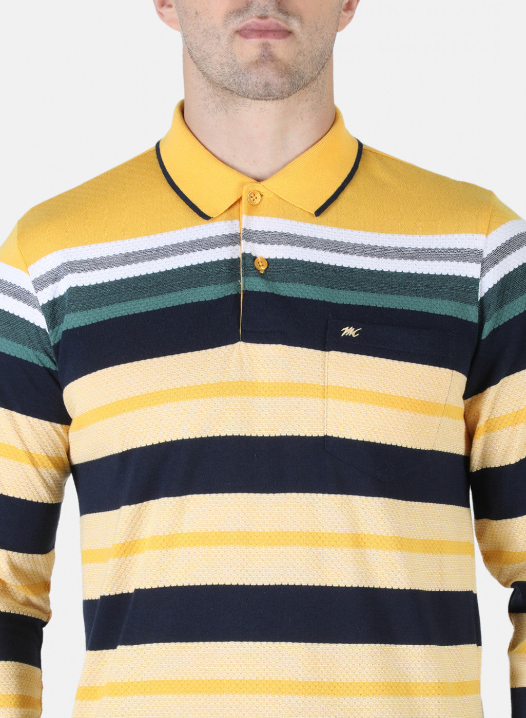 Men Yellow Stripe T-Shirt
