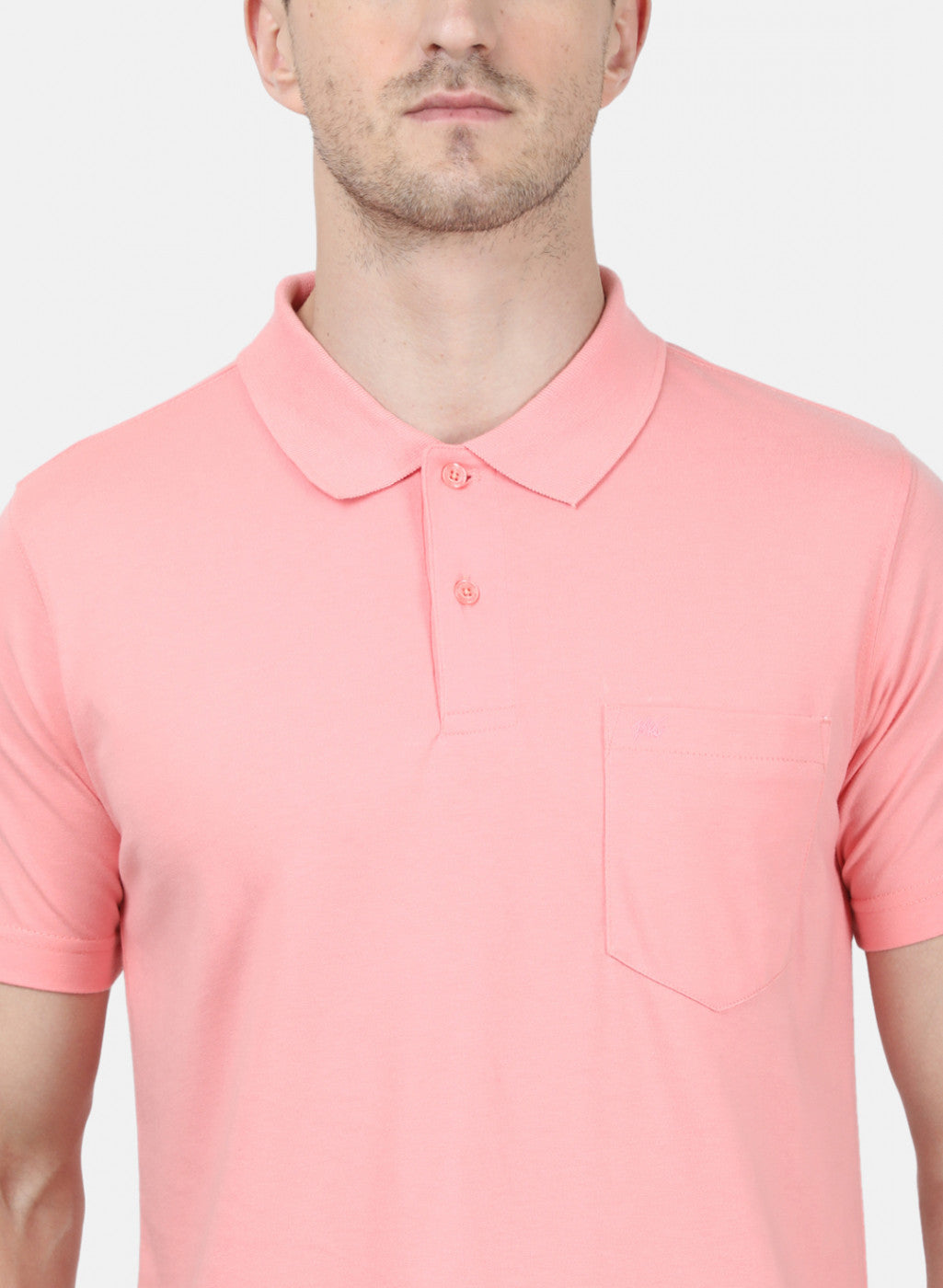 Mens Pink Plain T-Shirt