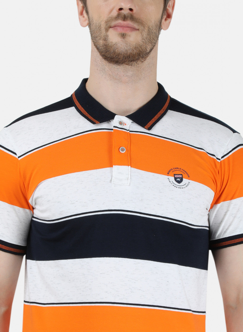 Mens Orange Stripe T-Shirt
