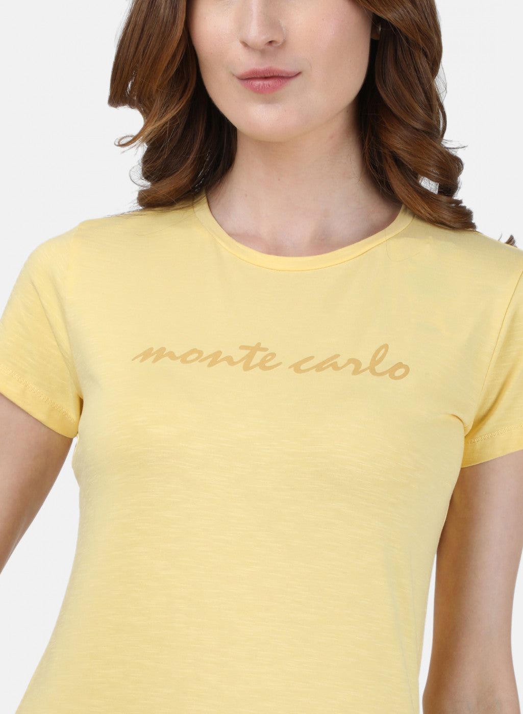 Womens Yellow Printed Top