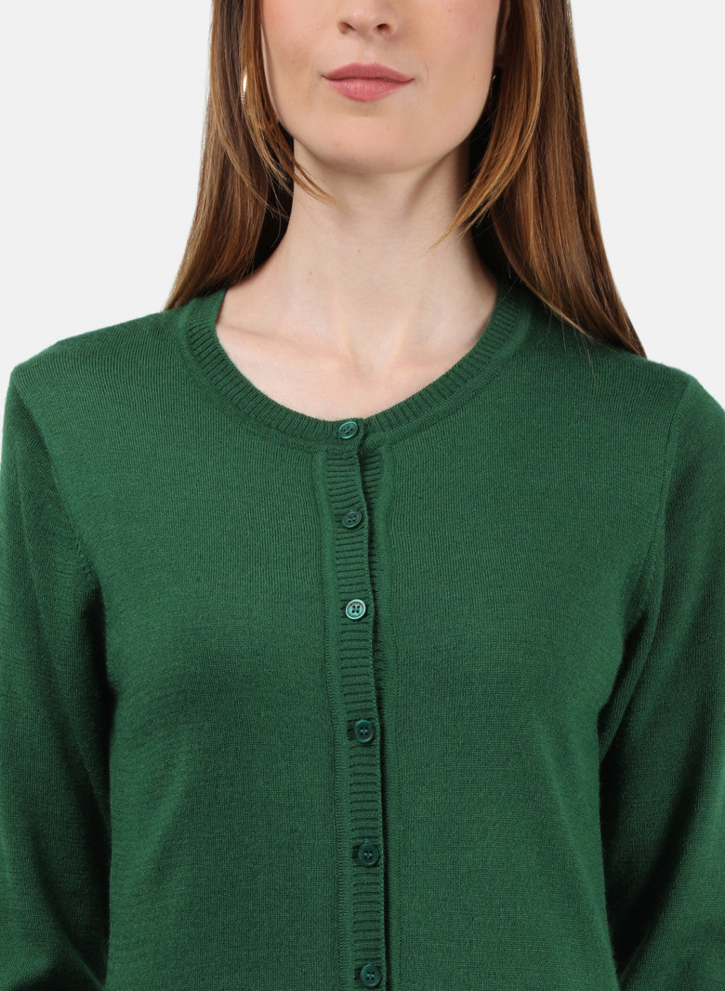 Women Green Solid Cardigan