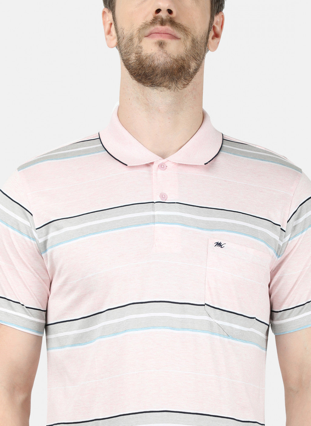 Mens Pink Stripe T-Shirt