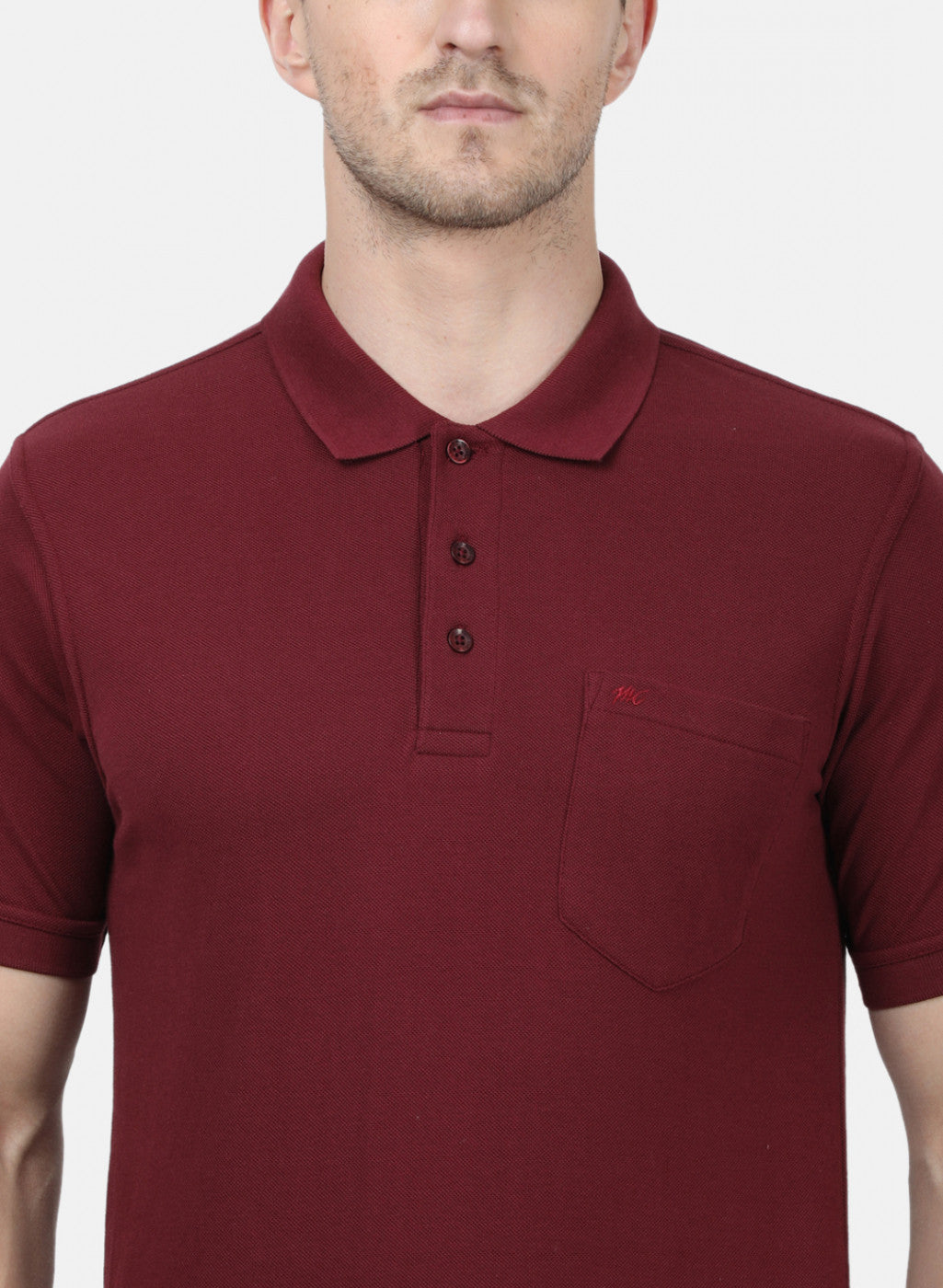 Mens Maroon Plain T-Shirts