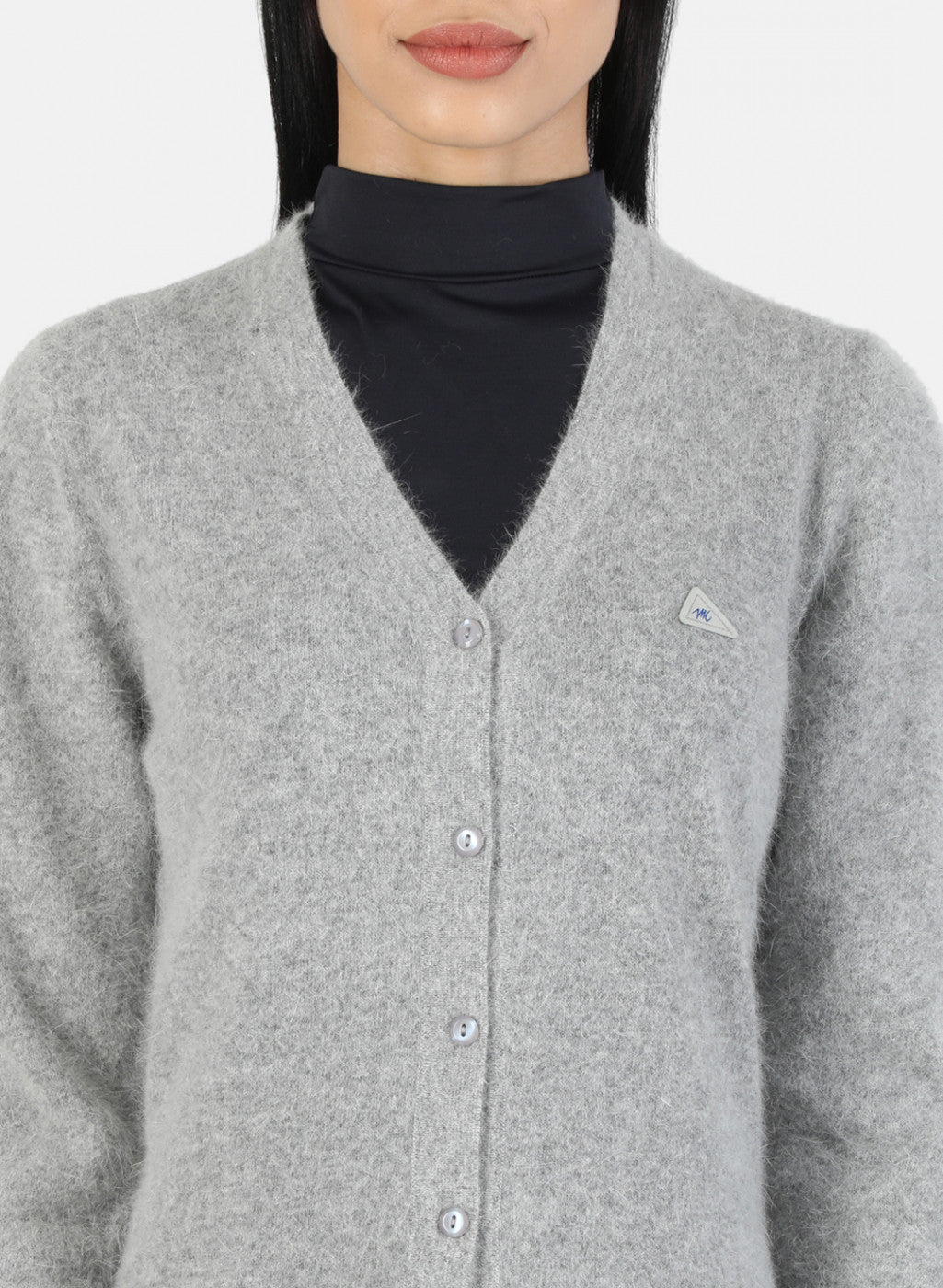 Women Grey Solid Cardigan