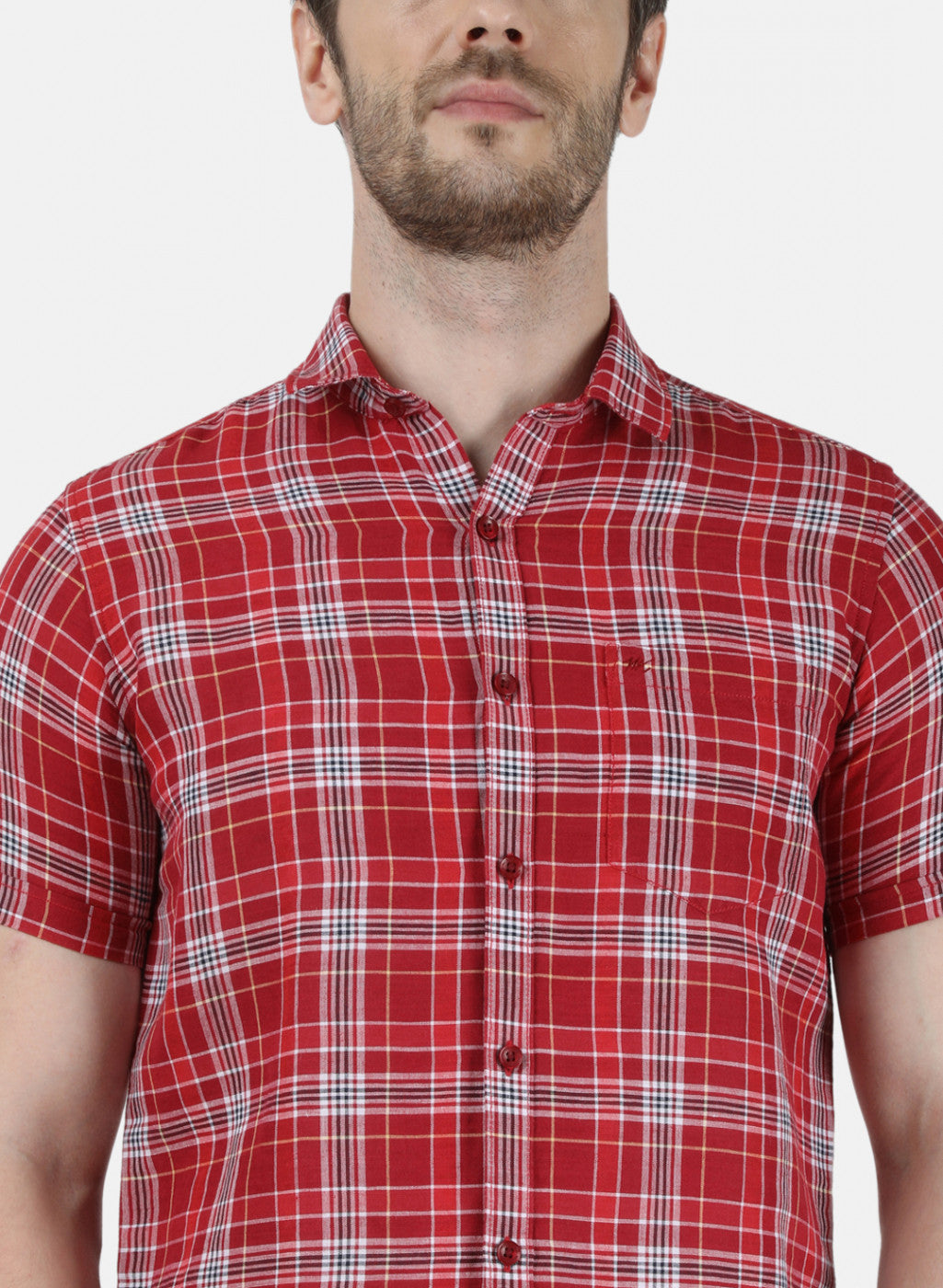 Mens Red Check Shirt