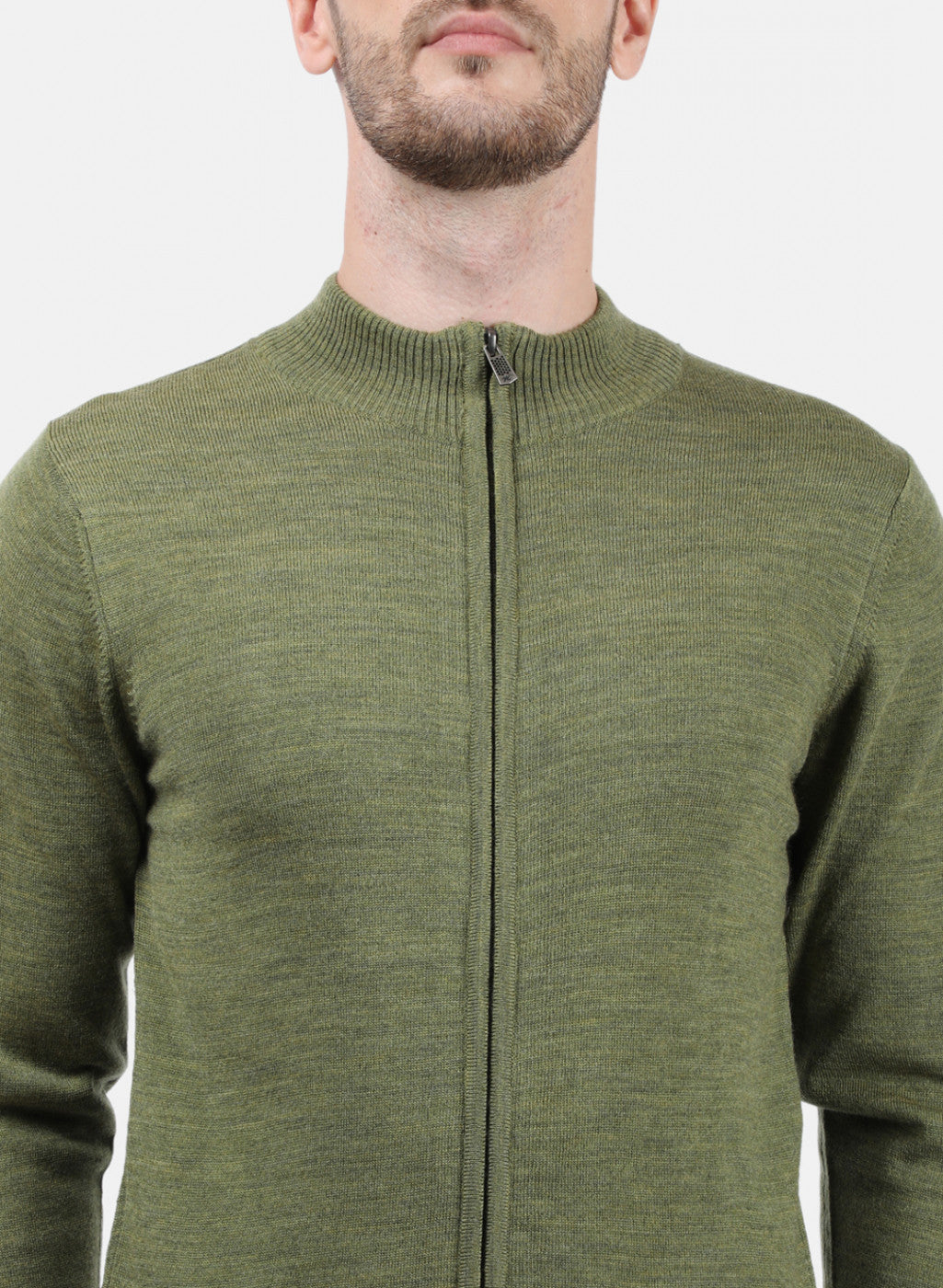 Men Olive Solid Pullover