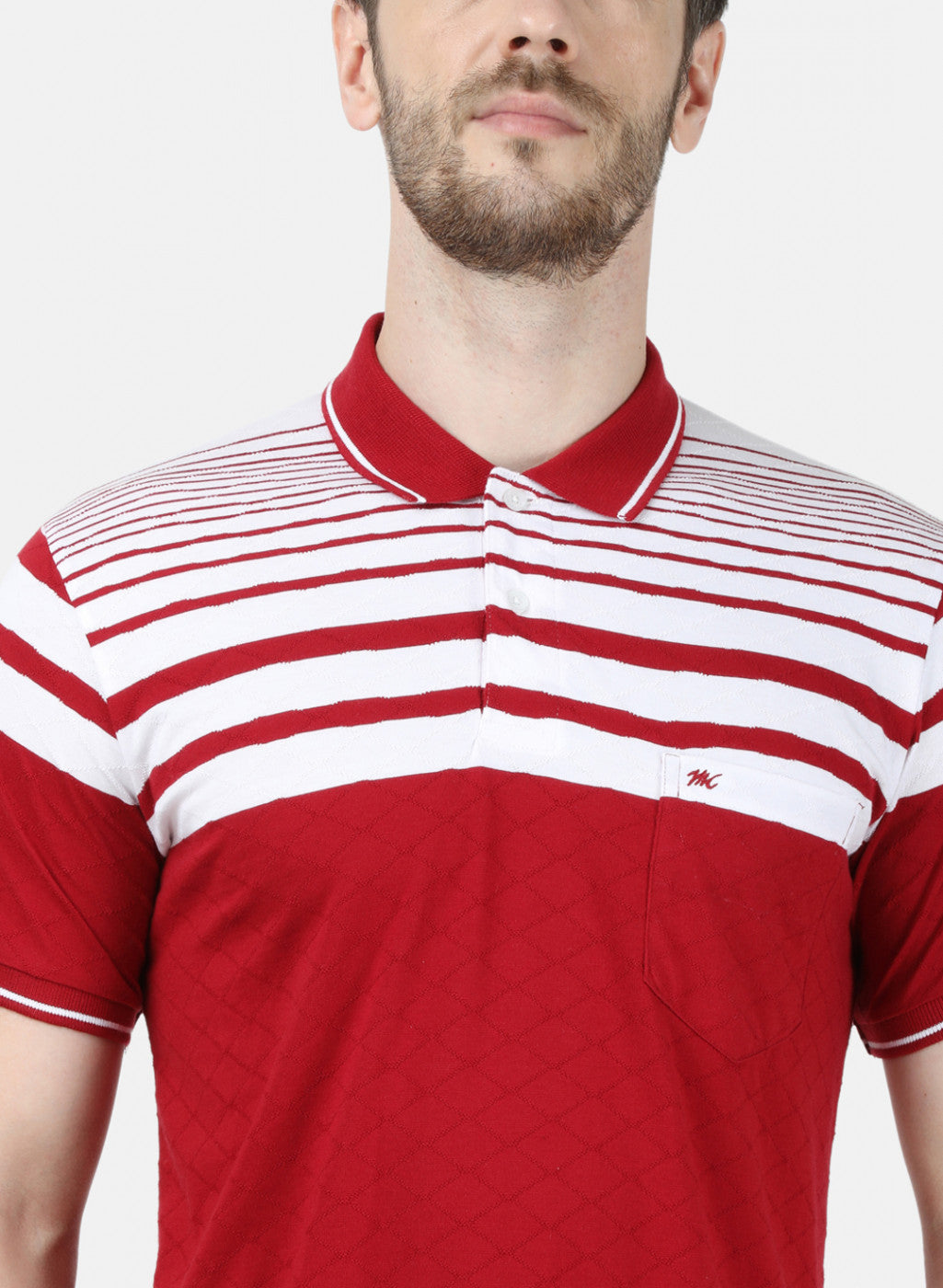 Mens Maroon Stripe T-Shirt
