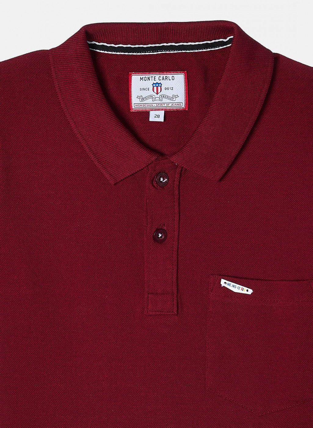 Boys Maroon Plain T-Shirt
