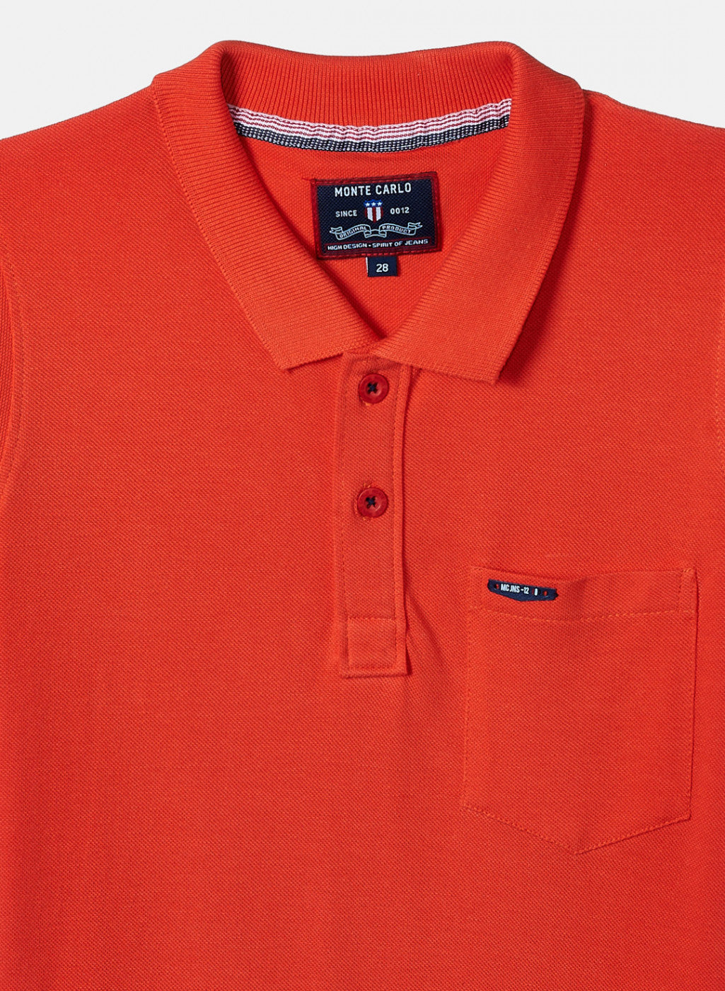 Boys Orange Plain T-Shirt