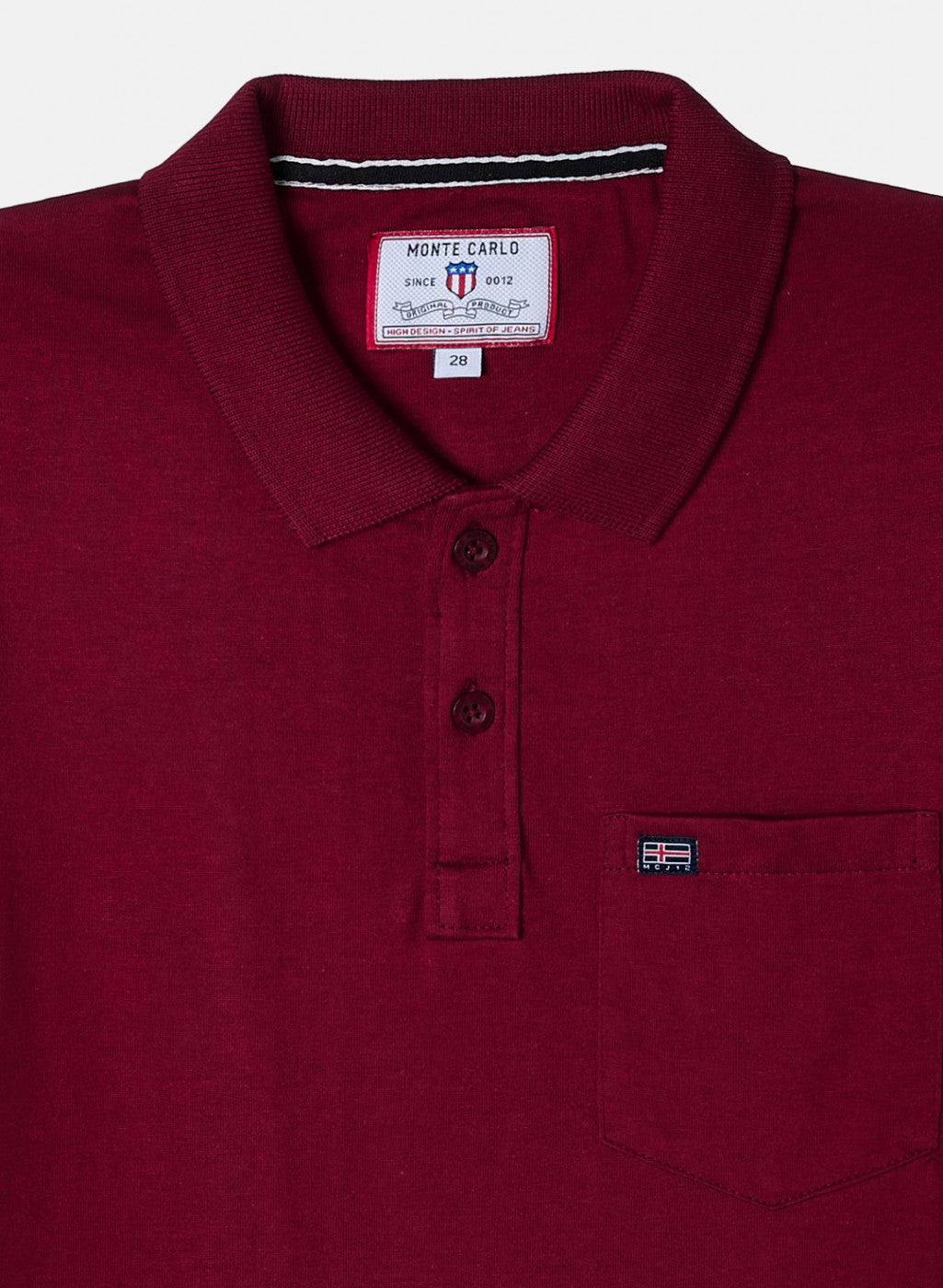 Boys Maroon Plain T-Shirt