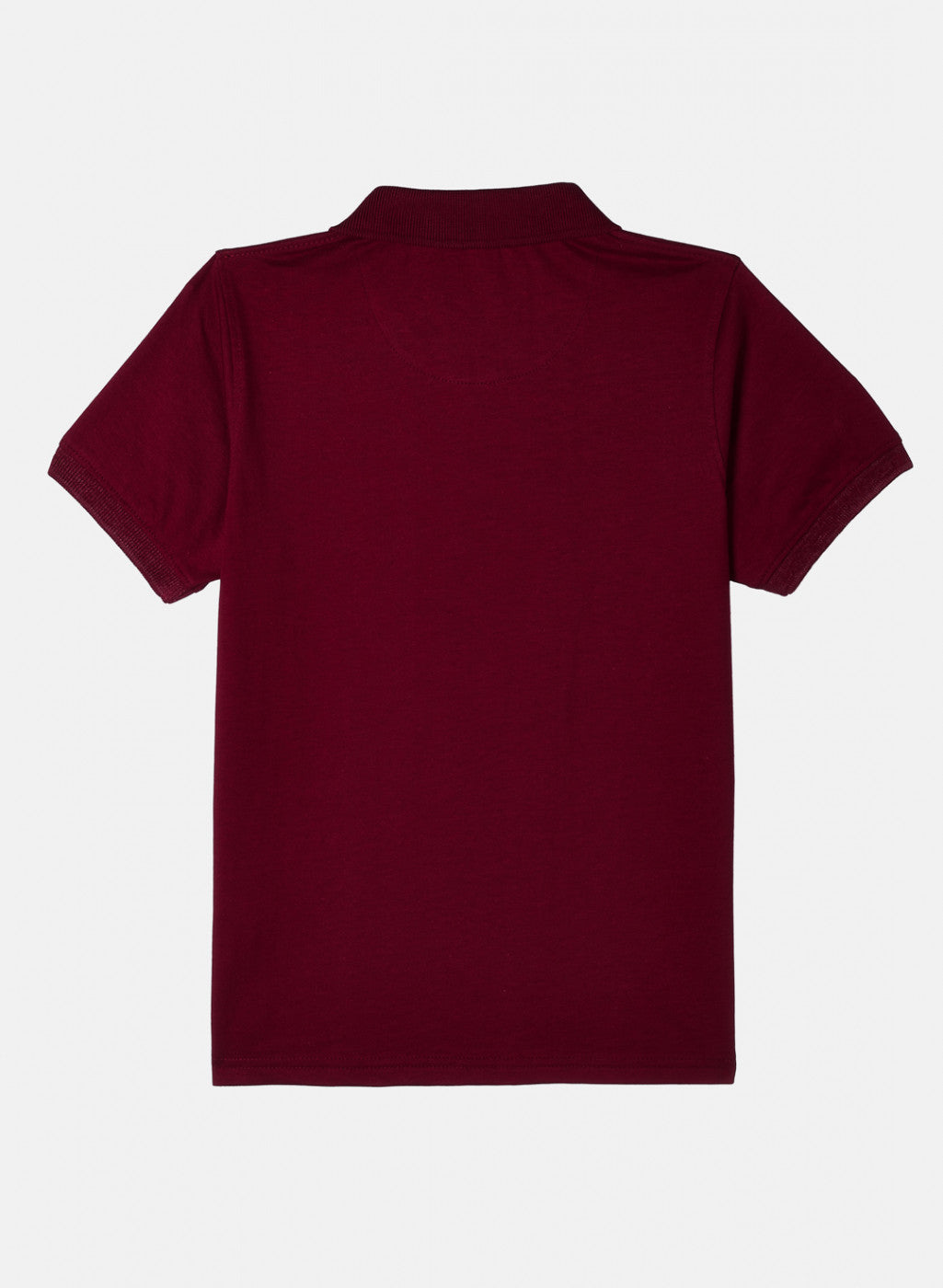 Boys Maroon Plain T-Shirt