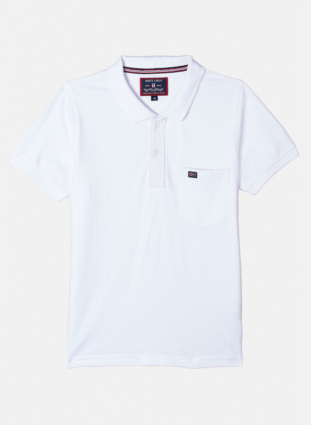 Boys White Plain T-Shirt