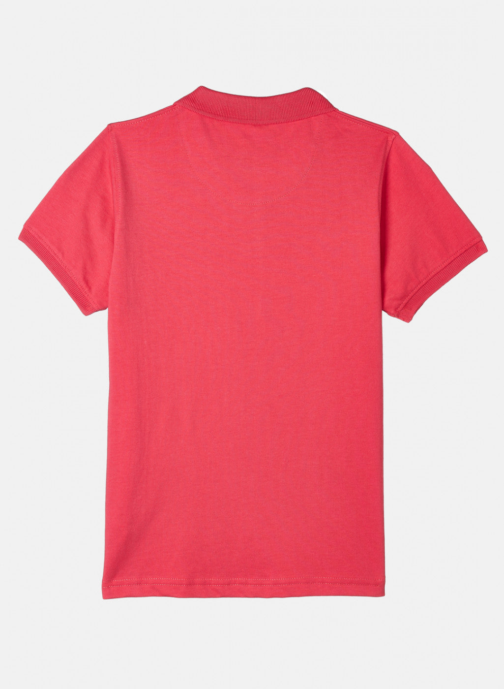 Boys Dark Pink Plain T-Shirt