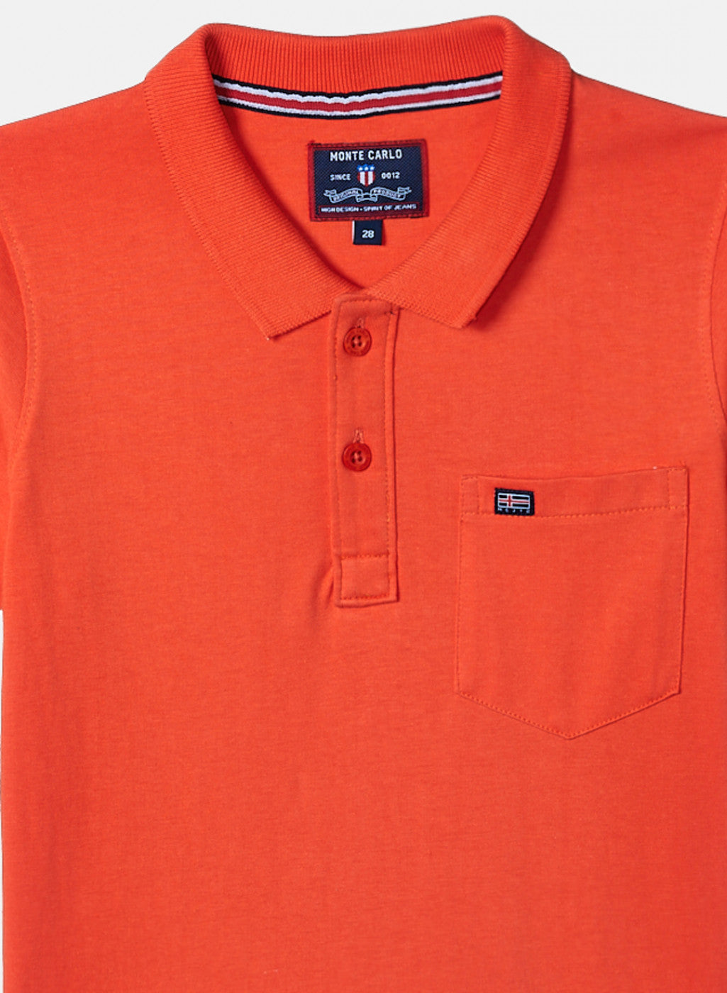 Boys Orange Plain T-Shirt