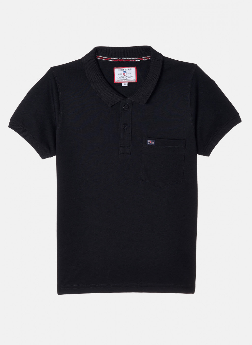 Boys Black Plain T-Shirt