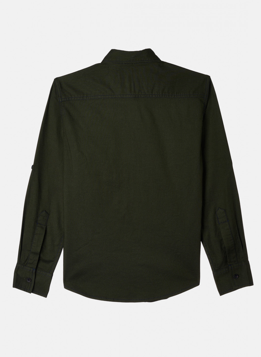 Boys Olive Solid Shirt
