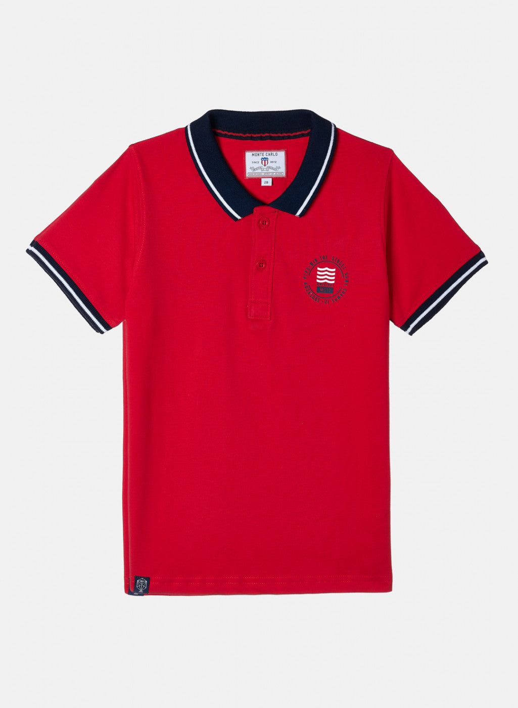Boys Red Plain T-Shirt