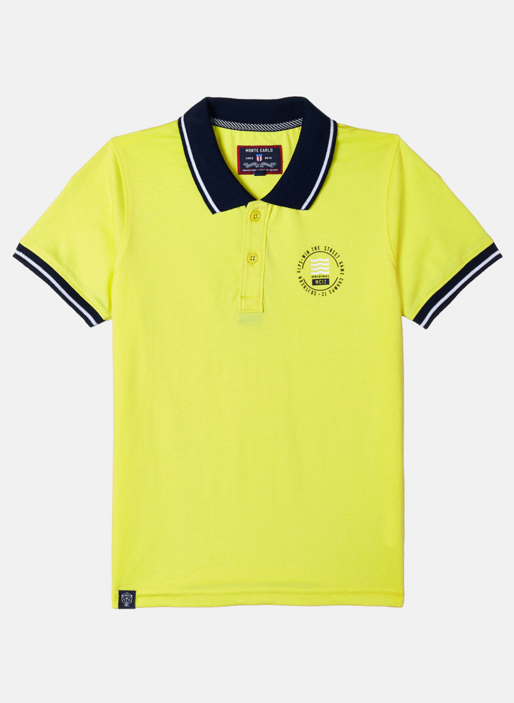 Boys Bright Yellow Plain T-Shirt