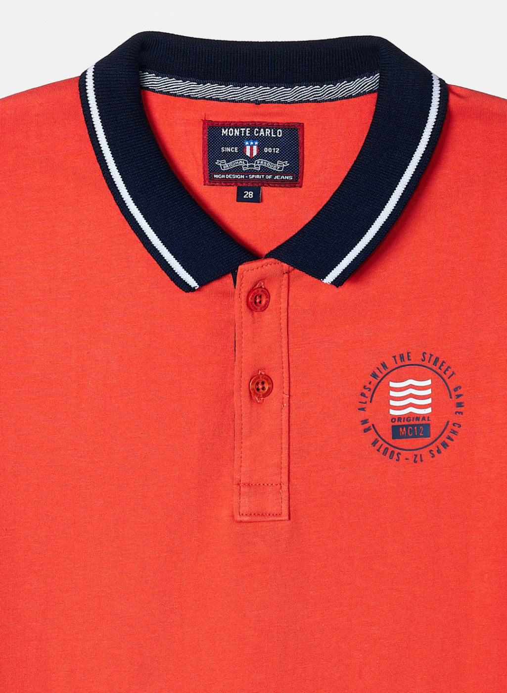 Boys Orange Plain T-Shirt