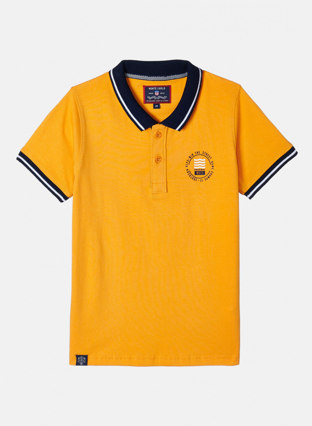 Boys Orange Plain T-Shirt