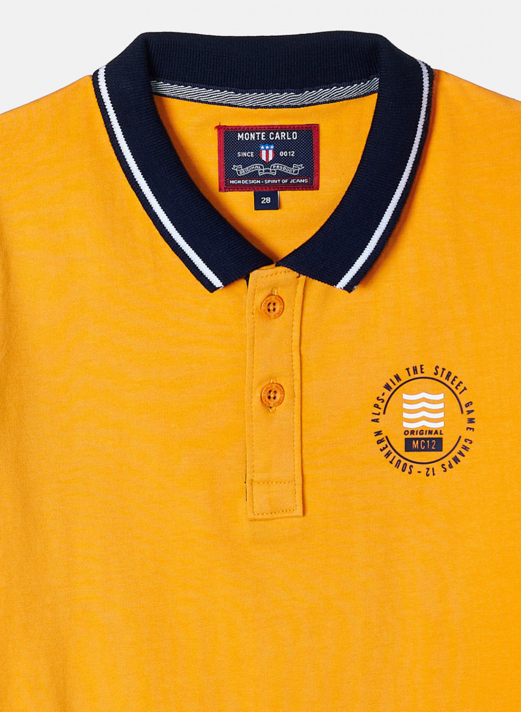 Boys Orange Plain T-Shirt