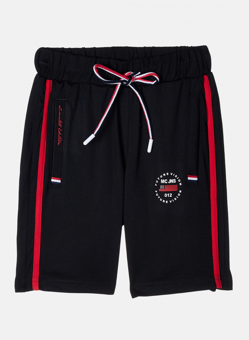 Boys Black Plain Bermuda