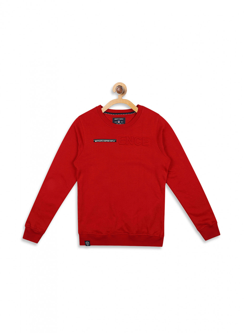 Boys Red Printed Sweatshirt