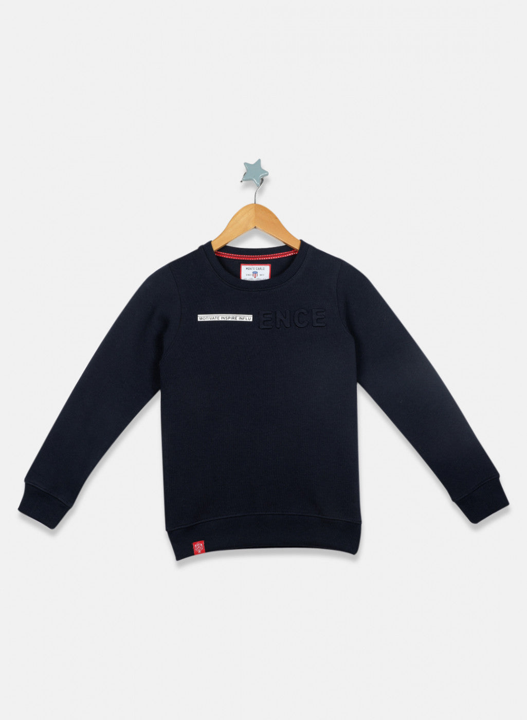 Boys Navy Blue Printed Sweatshirt