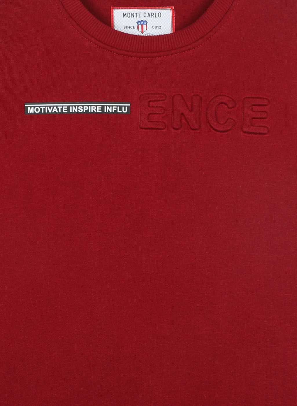 Boys Maroon Printed Sweatshirt