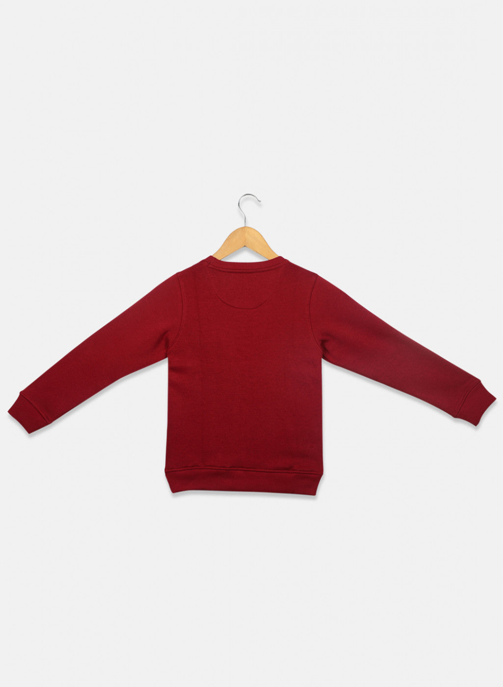 Boys Maroon Printed Sweatshirt