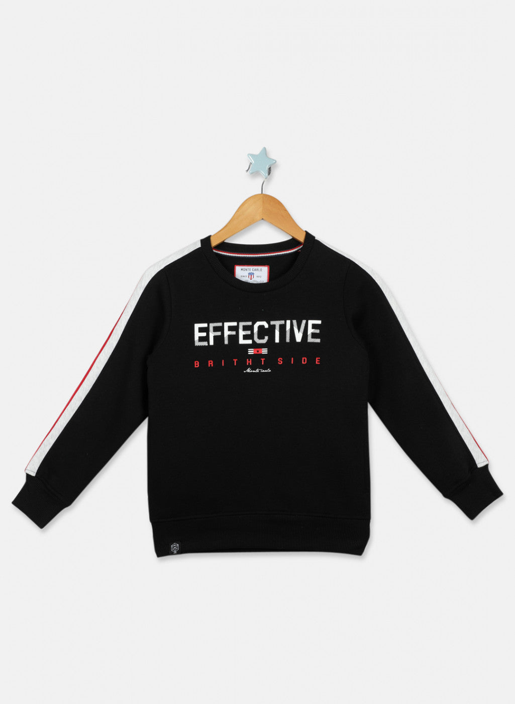 Boys Black Printed Sweatshirt