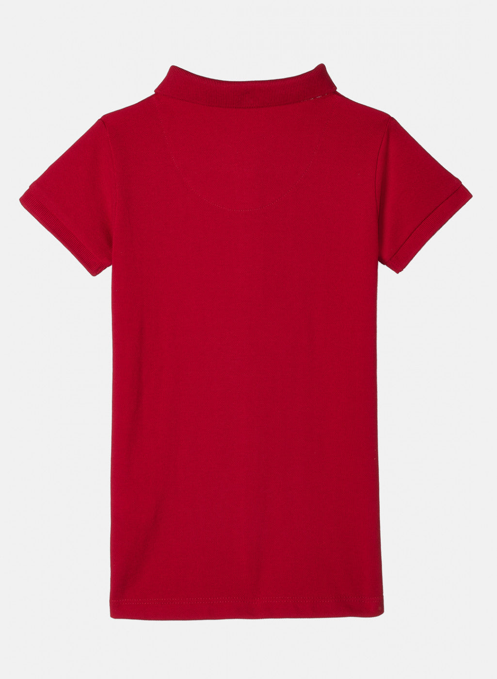 Girls Red Plain T-Shirt