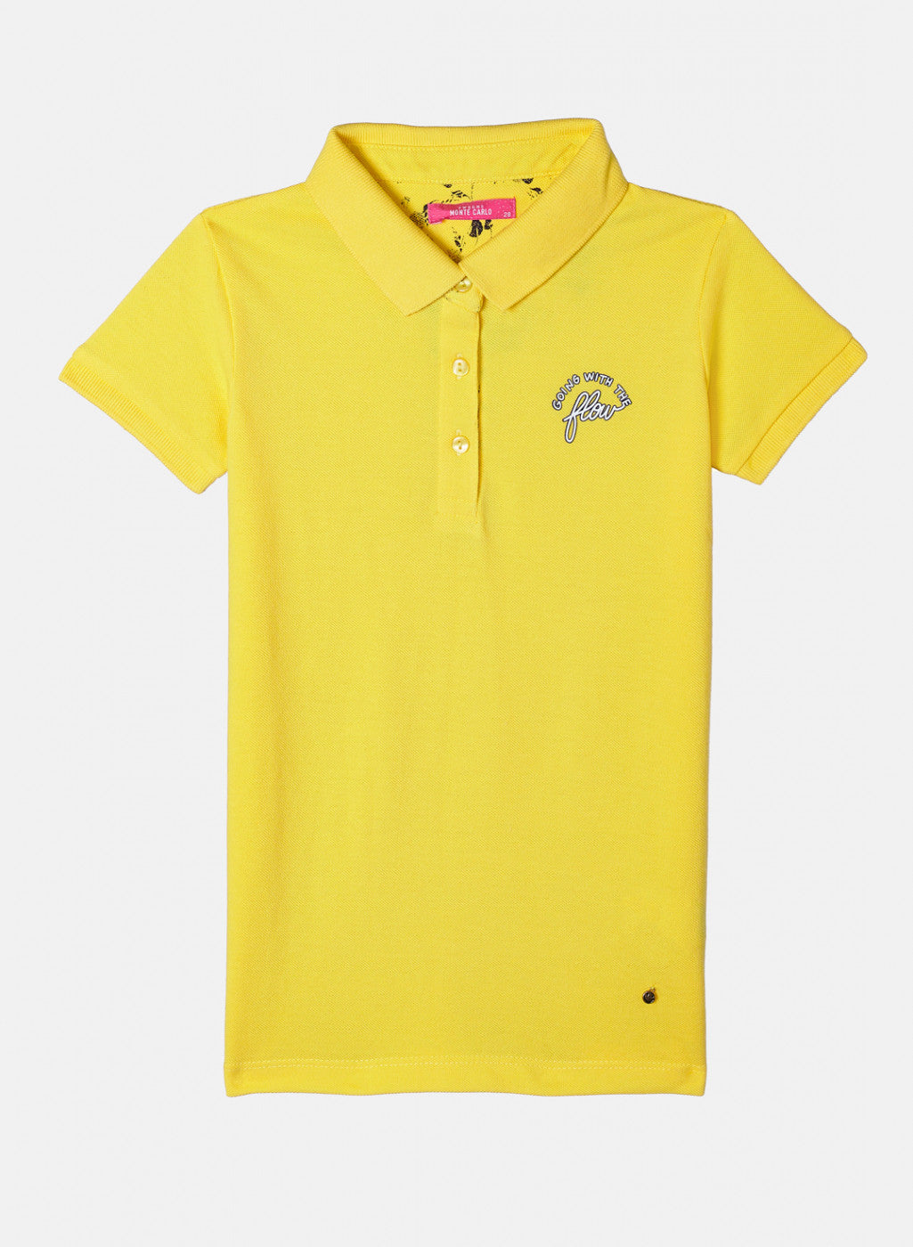 Girls Yellow Plain T-Shirt