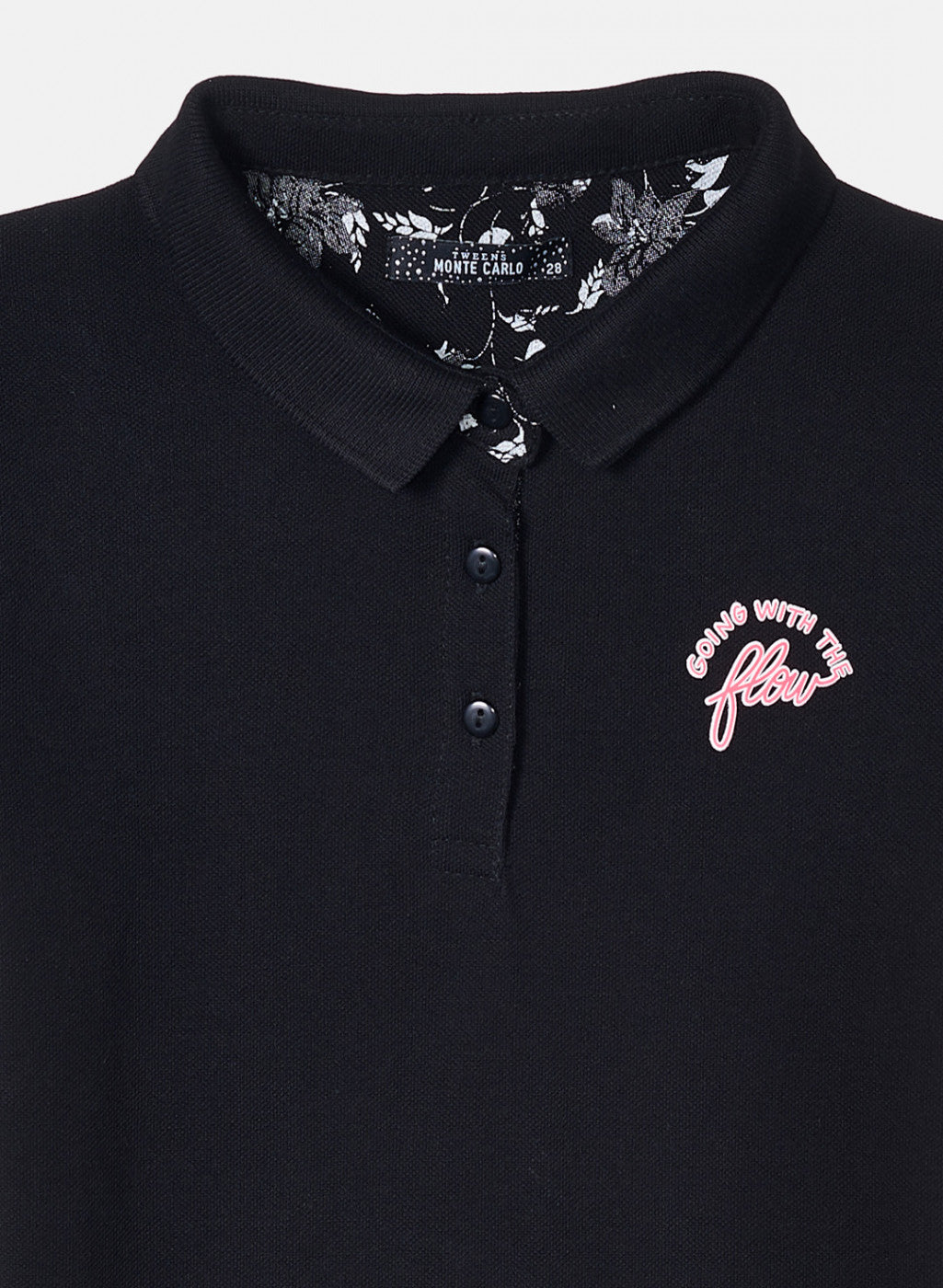 Girls Black Plain T-Shirt