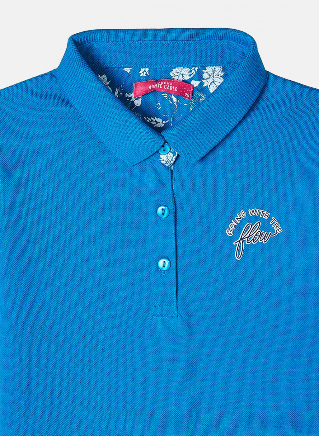 Girls Blue Plain T-Shirt