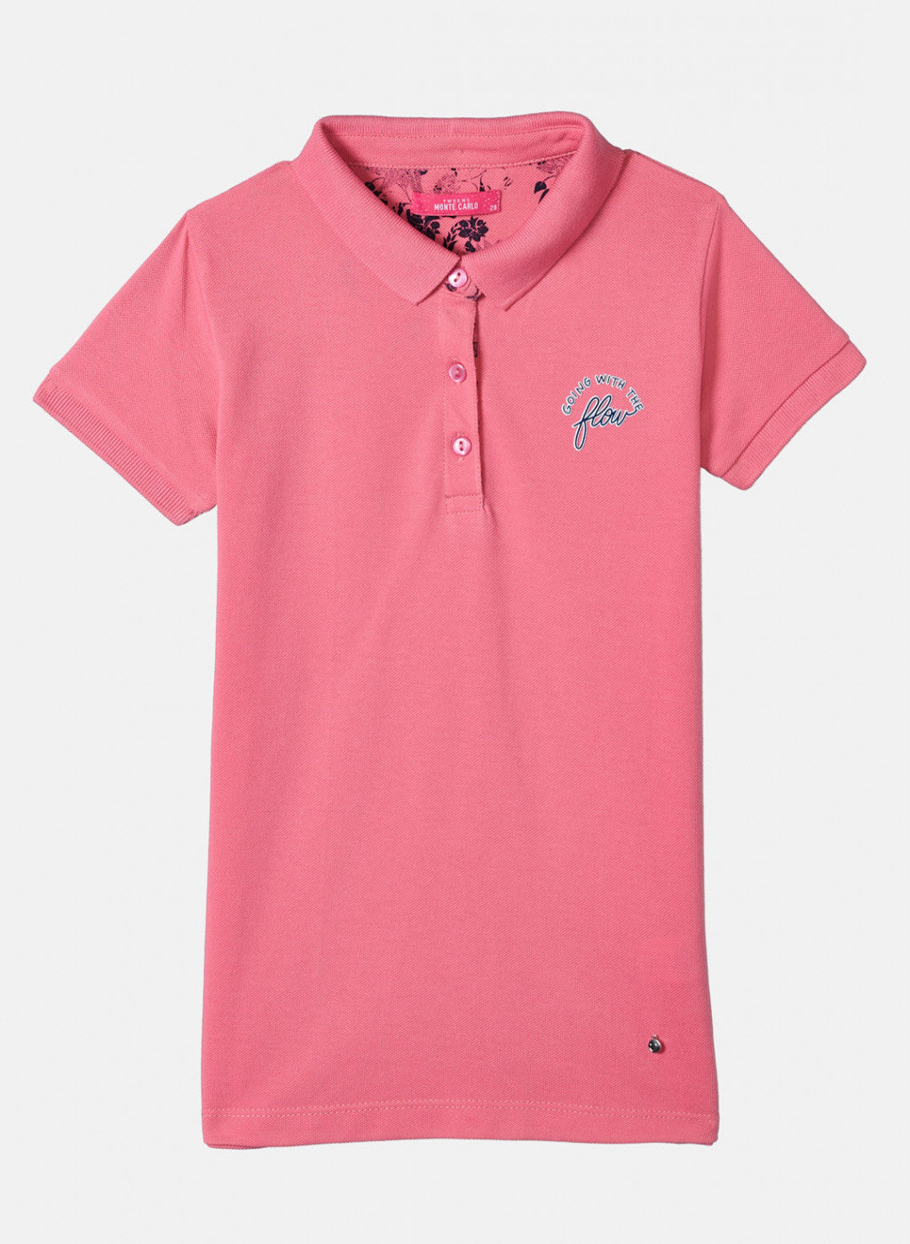Girls Pink Plain T-Shirt